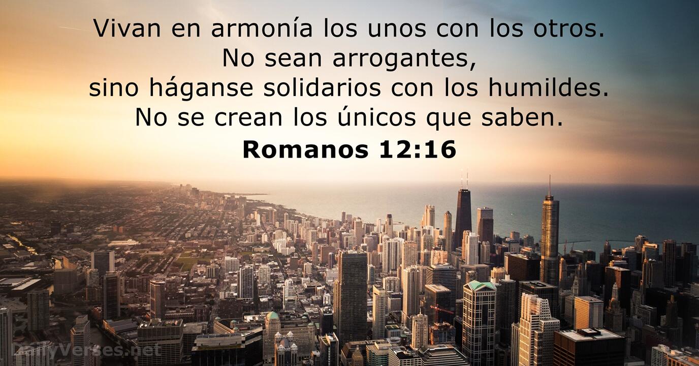 Romanos 12 16 Versiculo De La Biblia Del Dia Dailyverses Net