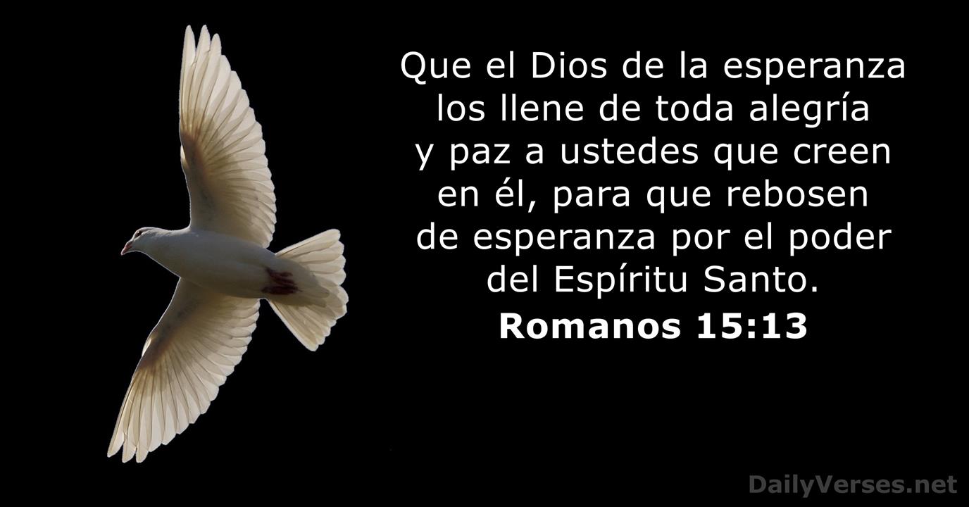 Romanos 15:13 - Versículo de la Biblia del día - DailyVerses.net