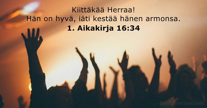 1. Aikakirja 16:34