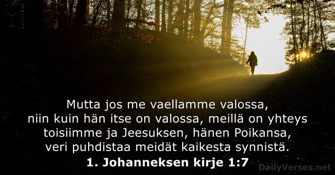 1. Johanneksen kirje 1:7