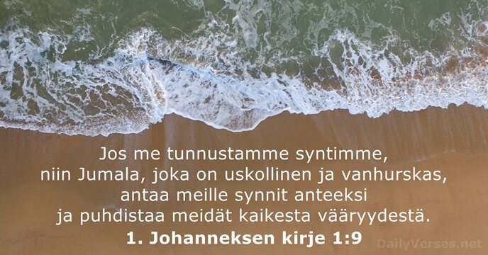 1. Johanneksen kirje 1:9