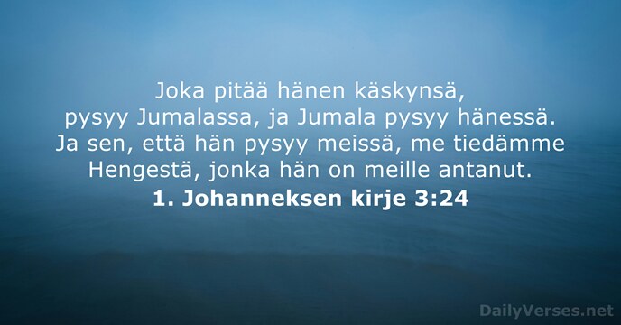 1. Johanneksen kirje 3:24