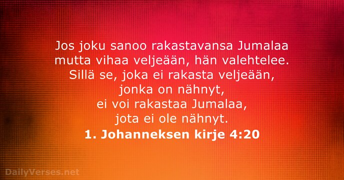 1. Johanneksen kirje 4:20
