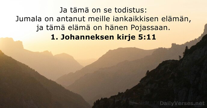 1. Johanneksen kirje 5:11