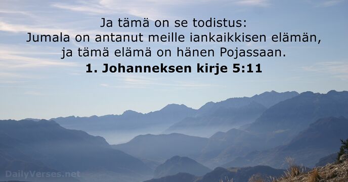 1. Johanneksen kirje 5:11