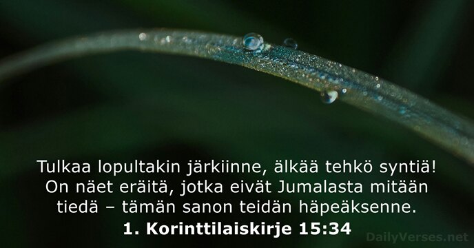 1. Korinttilaiskirje 15:34