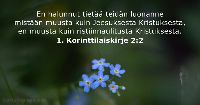 1. Korinttilaiskirje 2:2