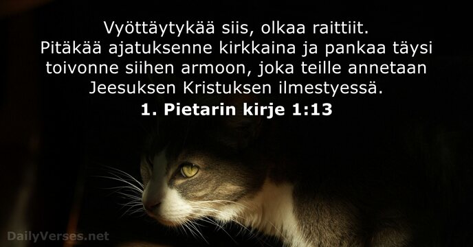 1. Pietarin kirje 1:13