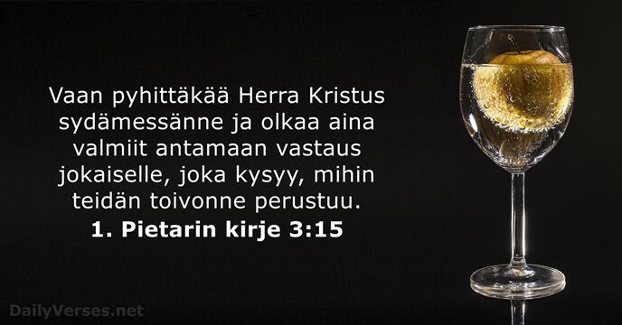 1. Pietarin kirje 3:15