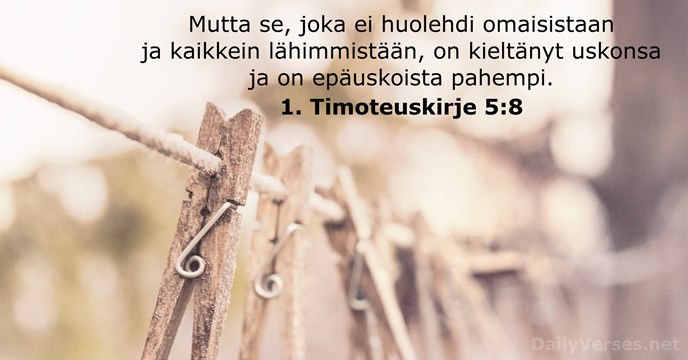 1. Timoteuskirje 5:8