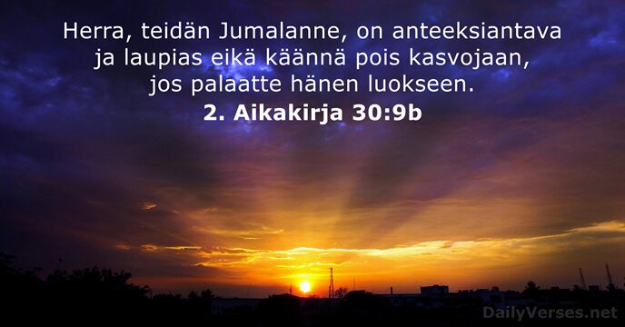 2. Aikakirja 30:9b