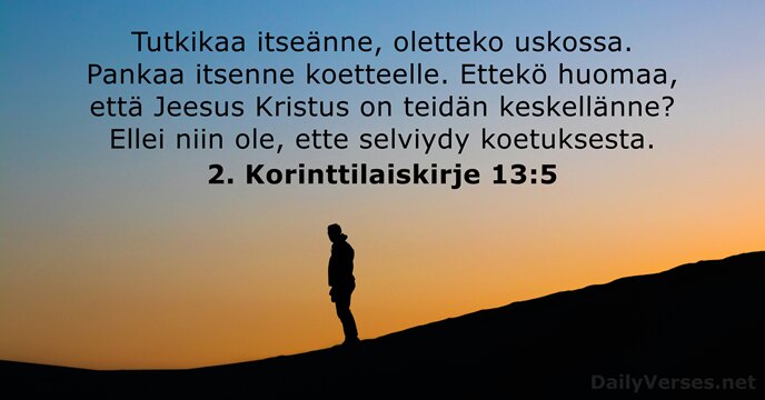 2. Korinttilaiskirje 13:5