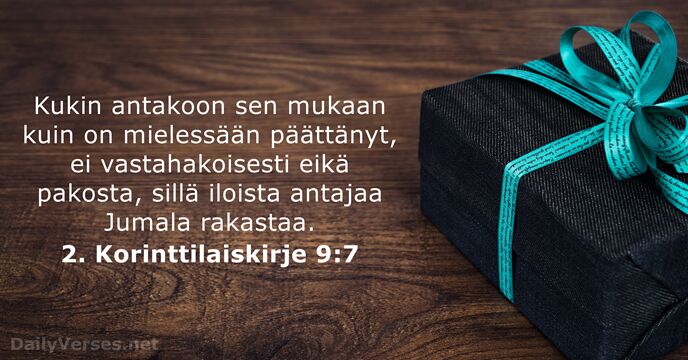 2. Korinttilaiskirje 9:7