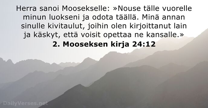 2. Mooseksen kirja 24:12