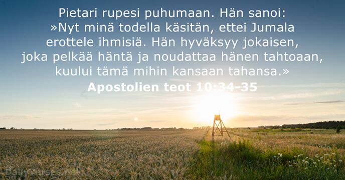 Apostolien teot 10:34-35