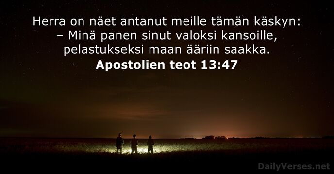 Apostolien teot 13:47