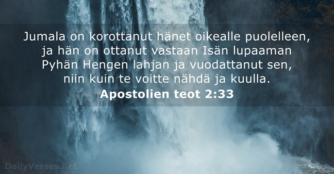 Apostolien teot 2:33
