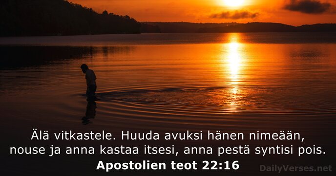 Apostolien teot 22:16