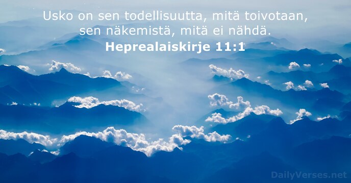 Heprealaiskirje 11:1