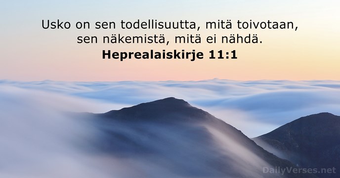 Heprealaiskirje 11:1