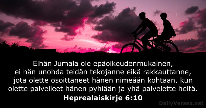 Heprealaiskirje 6:10