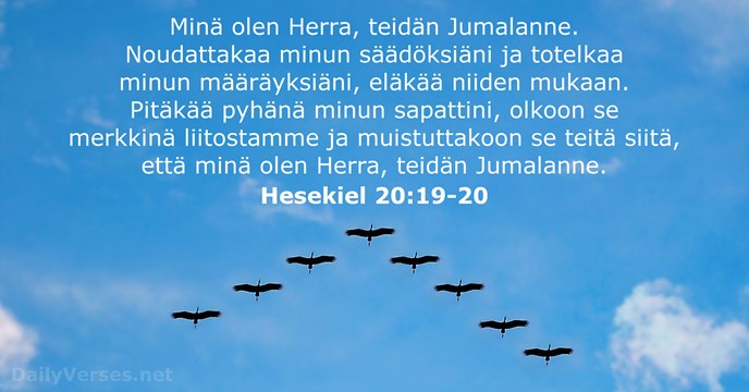 Hesekiel 20:19-20