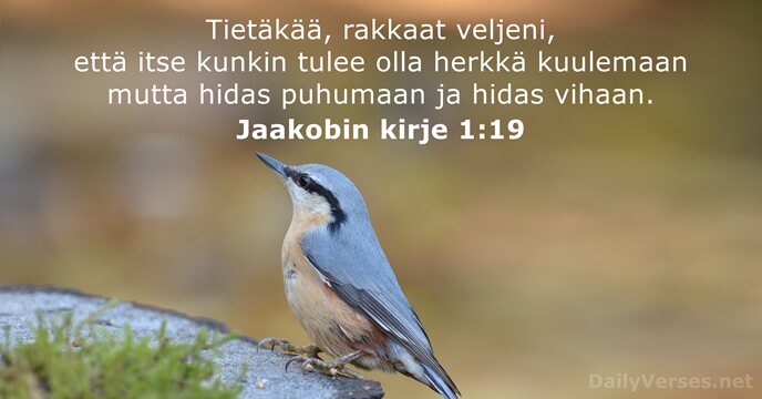 Jaakobin kirje 1:19