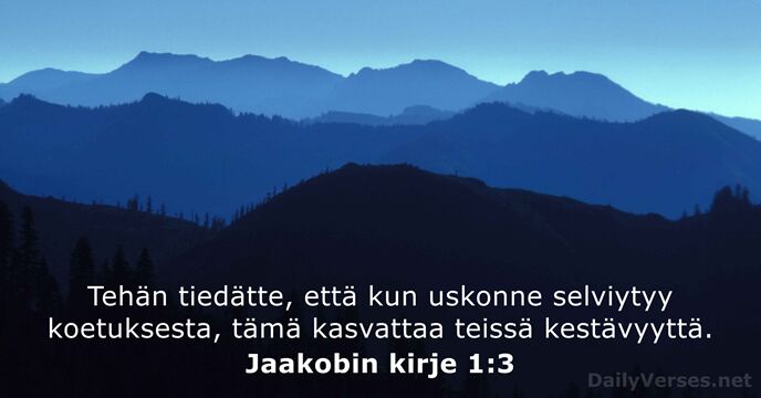 Jaakobin kirje 1:3