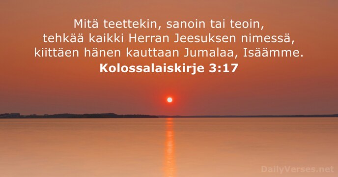 Kolossalaiskirje 3:17