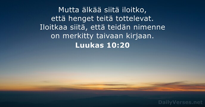 Luukas 10:20