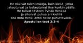 Apostolien teot 2:3-4