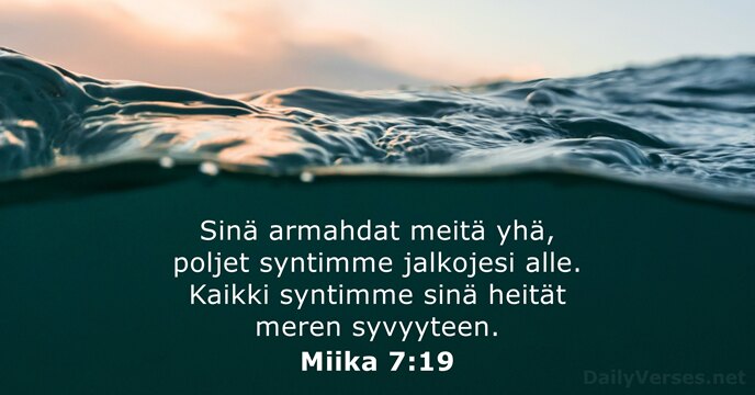Miika 7:19