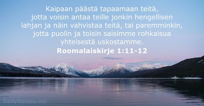 Roomalaiskirje 1:11-12
