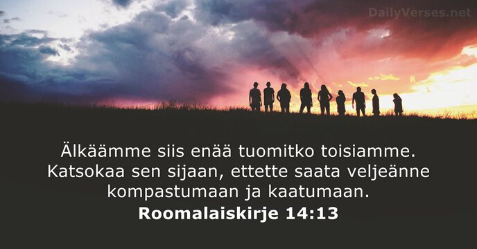Roomalaiskirje 14:13