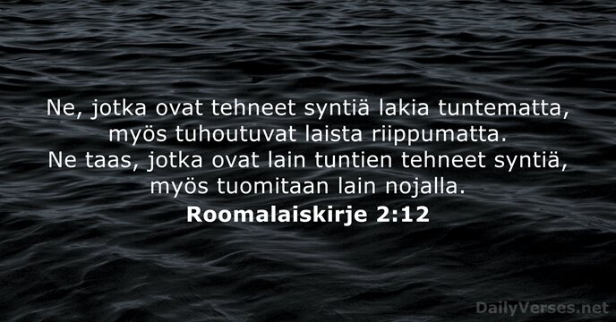 Roomalaiskirje 2:12