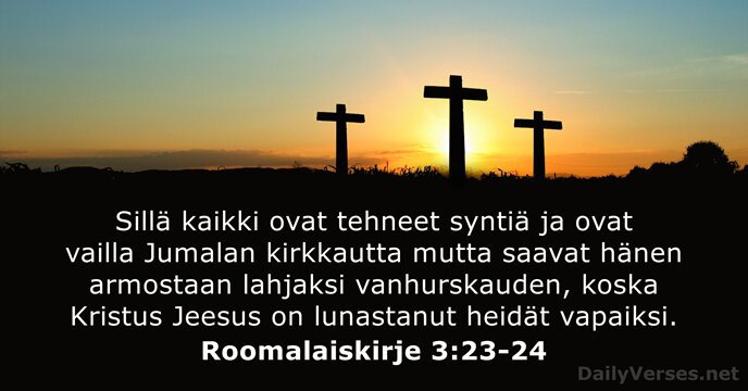 Roomalaiskirje 3:23-24