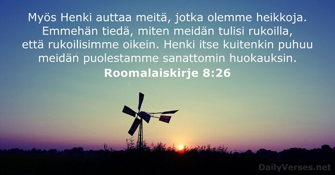 Roomalaiskirje 8:26