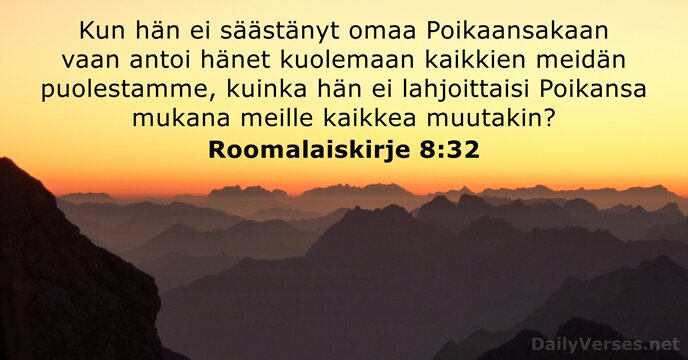 Roomalaiskirje 8:32