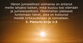 2. Pietarin kirje 1:3