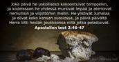 Apostolien teot 2:46-47