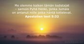 Apostolien teot 5:32