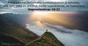 Heprealaiskirje 10:23