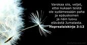 Heprealaiskirje 3:12