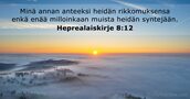 Heprealaiskirje 8:12