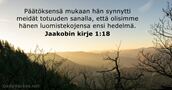 Jaakobin kirje 1:18