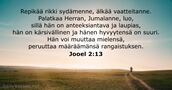 Jooel 2:13