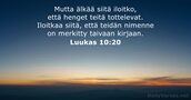 Luukas 10:20