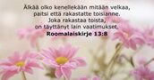 Roomalaiskirje 13:8