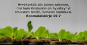 Roomalaiskirje 15:7