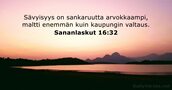 Sananlaskut 16:32